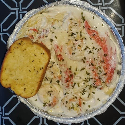 Imitation Crab & Shrimp Alfredo, Shrimp Alfredo, Imitation Crab Alfredo, or Classic Alfredo